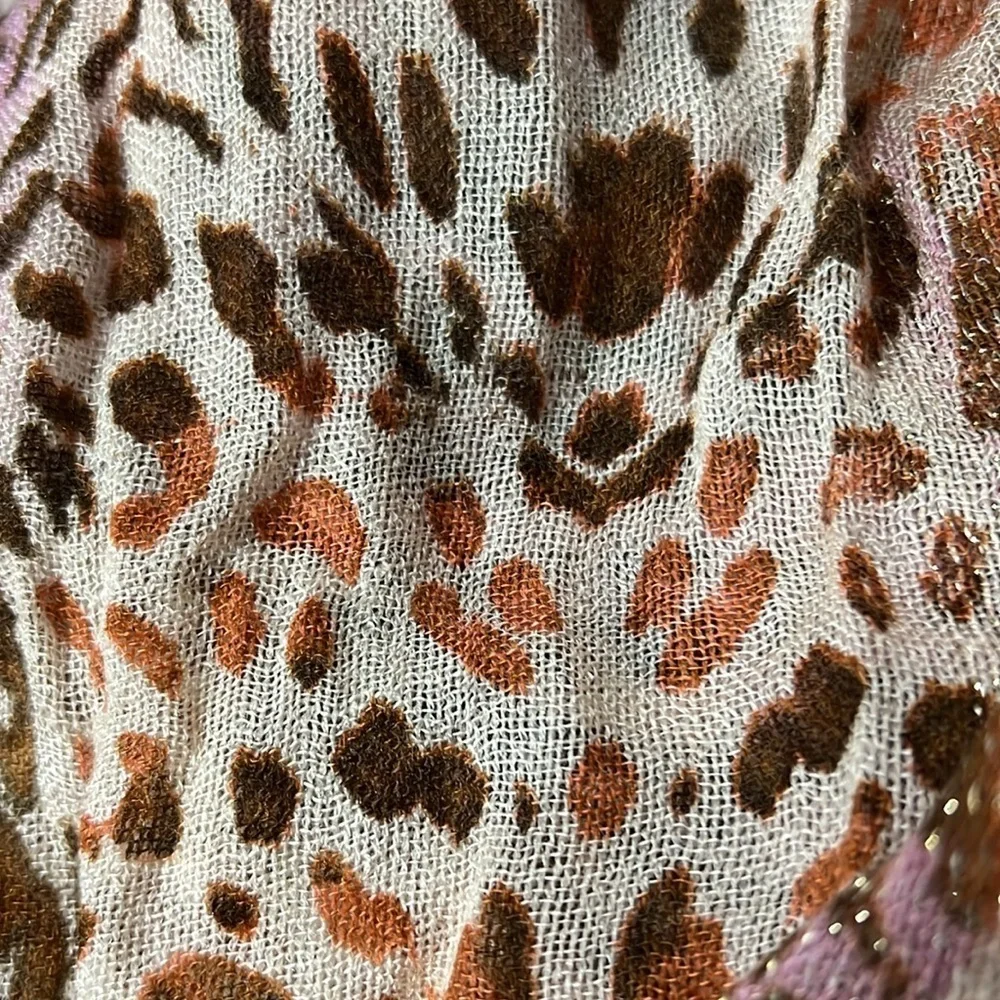 Jessica Simpson Leopard Print Powder Room Scarf OS